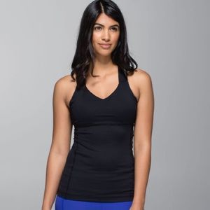 Lululemon Black Cross Back Tank Size 6